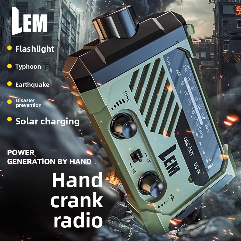 Solar Emergency Charger - Survival Radio-Emergency Hand Crank & Solar