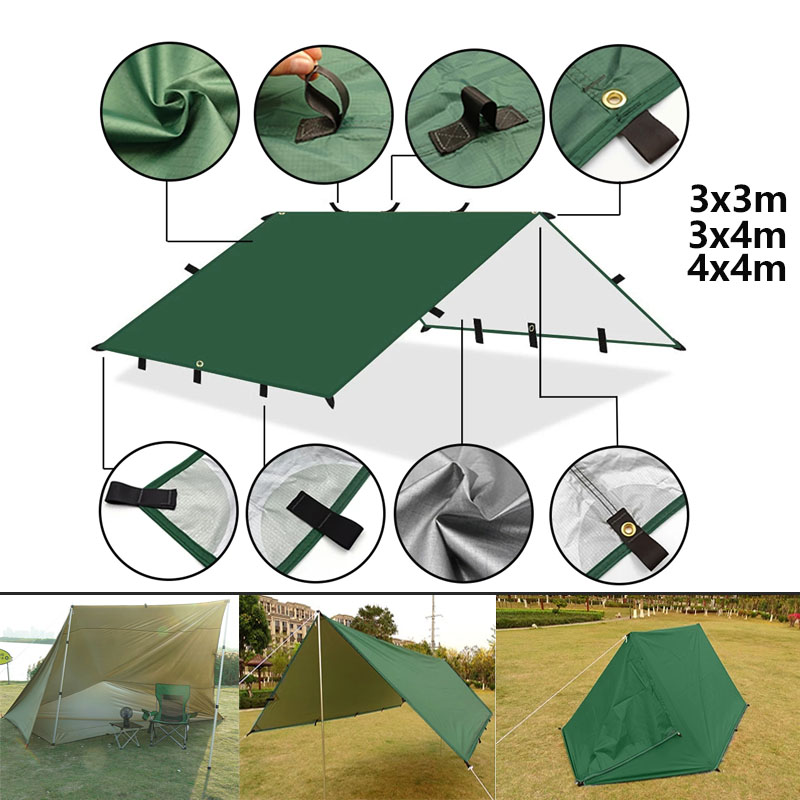 Emergency Mylar Tent - 4x4m 4x3m 3x3m 19 Hang Points