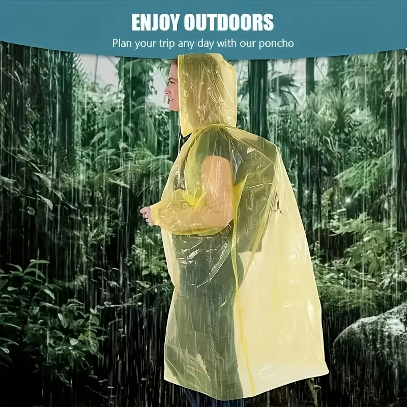 Emergency Poncho Rain - 5/10Pcs Disposable Waterproof Raincoat Outdoor Hiking