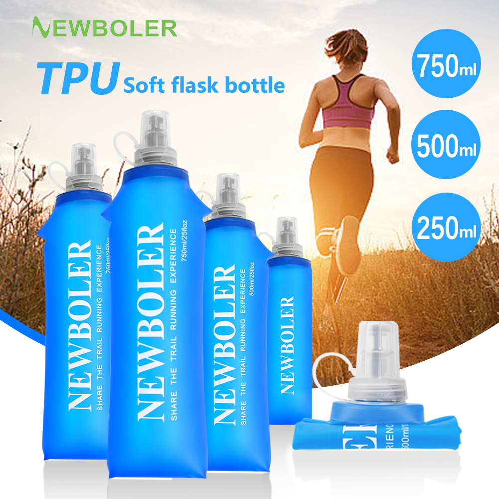 Water Bag Collapsible - 750ML Water Bottle TPU Folding Soft