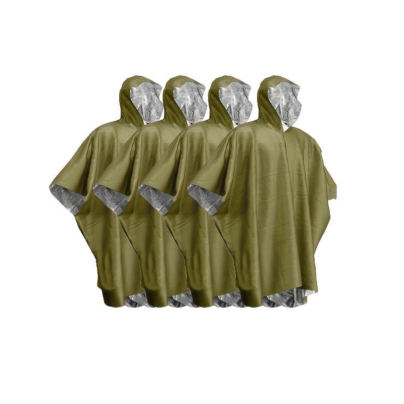 Survival Blanket Reflective - Emergency Survival Thermal Rain Poncho Heat