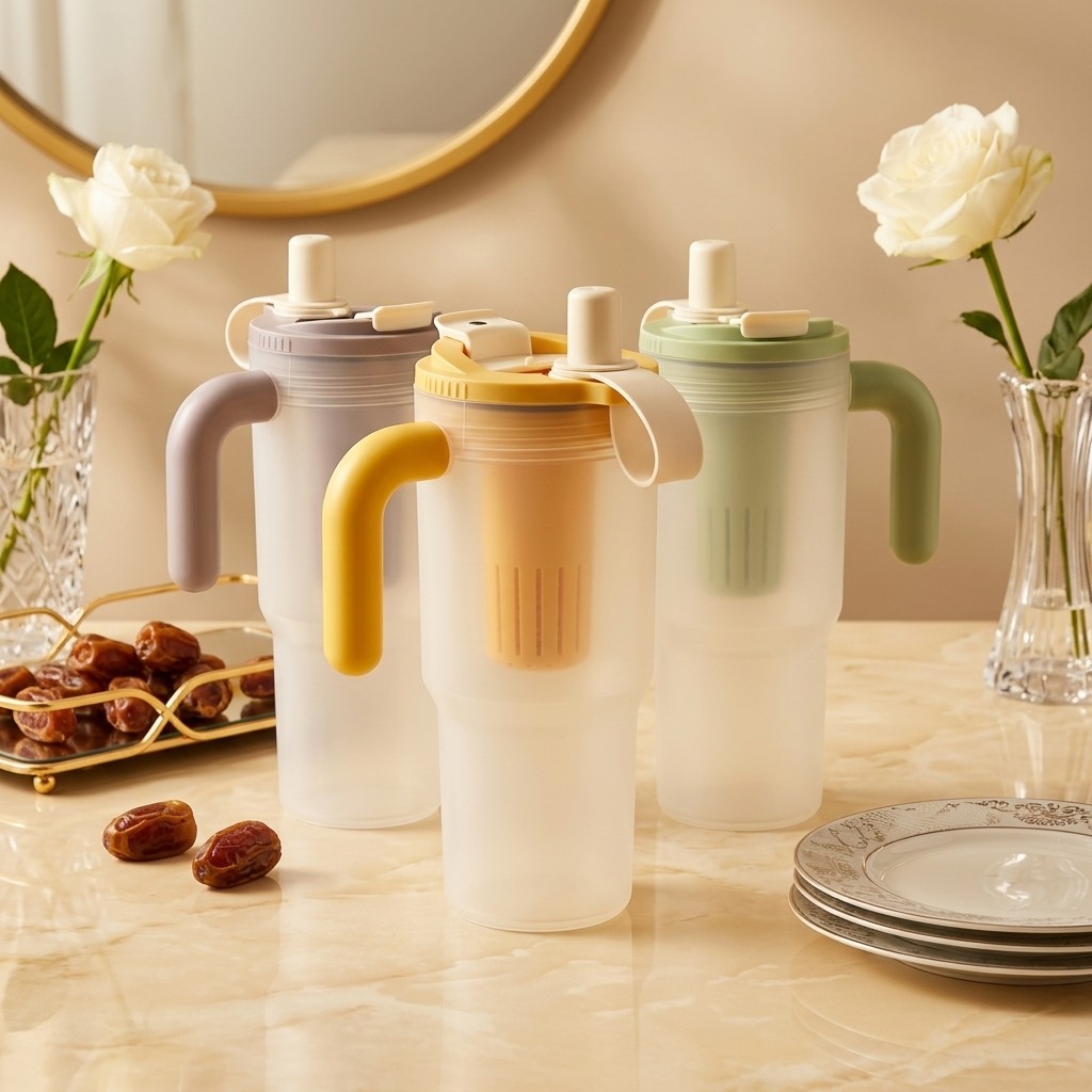 Water Purification Straw - 850ml Plastic Water Bottle Tumbler Cup