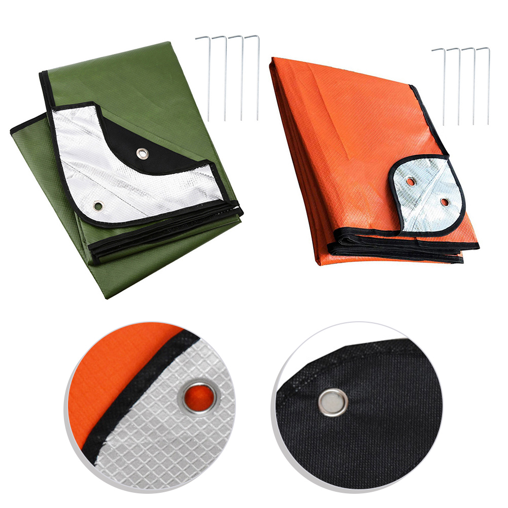 Survival Blanket Reflective - 1pc Outdoor Camping Survival Blanket Insulated