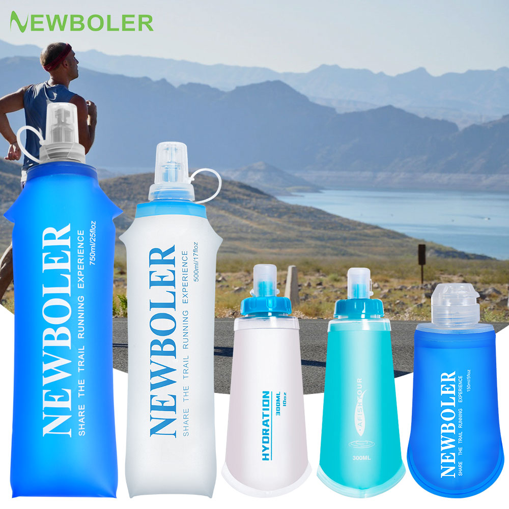 Water Bag Collapsible - 150/250/300/500/750ml Outdoor Collapsible Silicone Bite Size