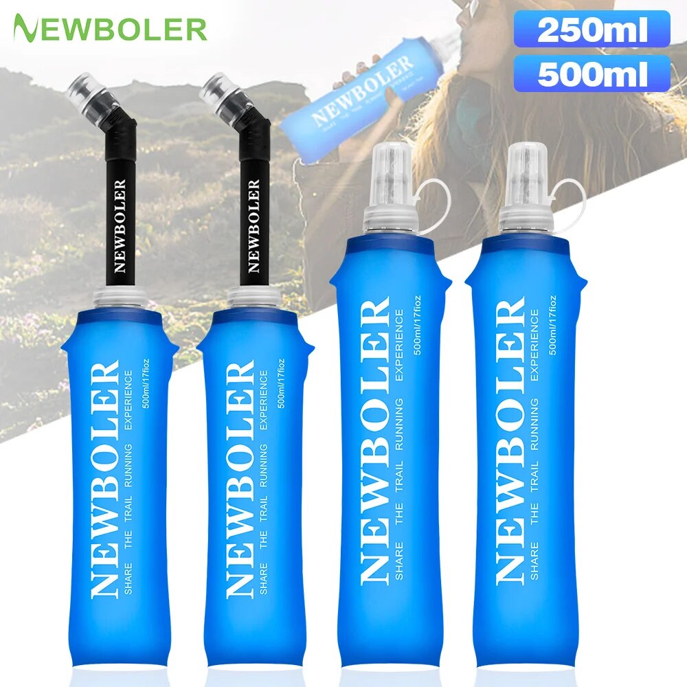 Water Bag Collapsible - NEWBOLER 250ml 500ml Water Bottle TPU