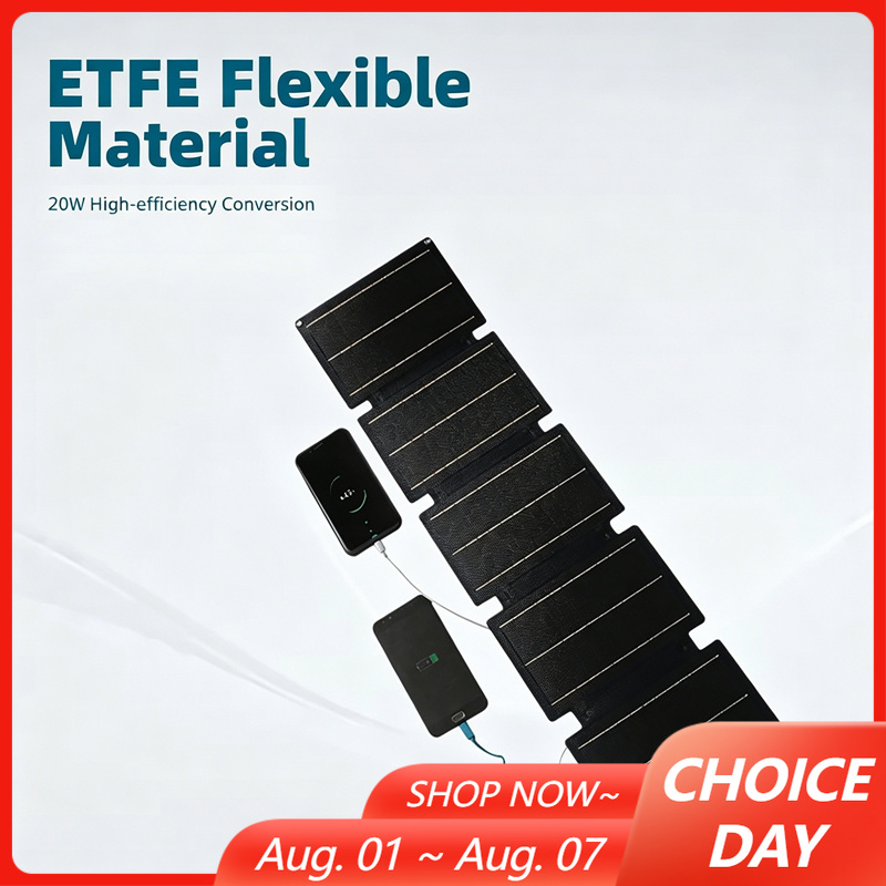Solar Emergency Charger - 5 Folds Flexible Solar Charger ETFE