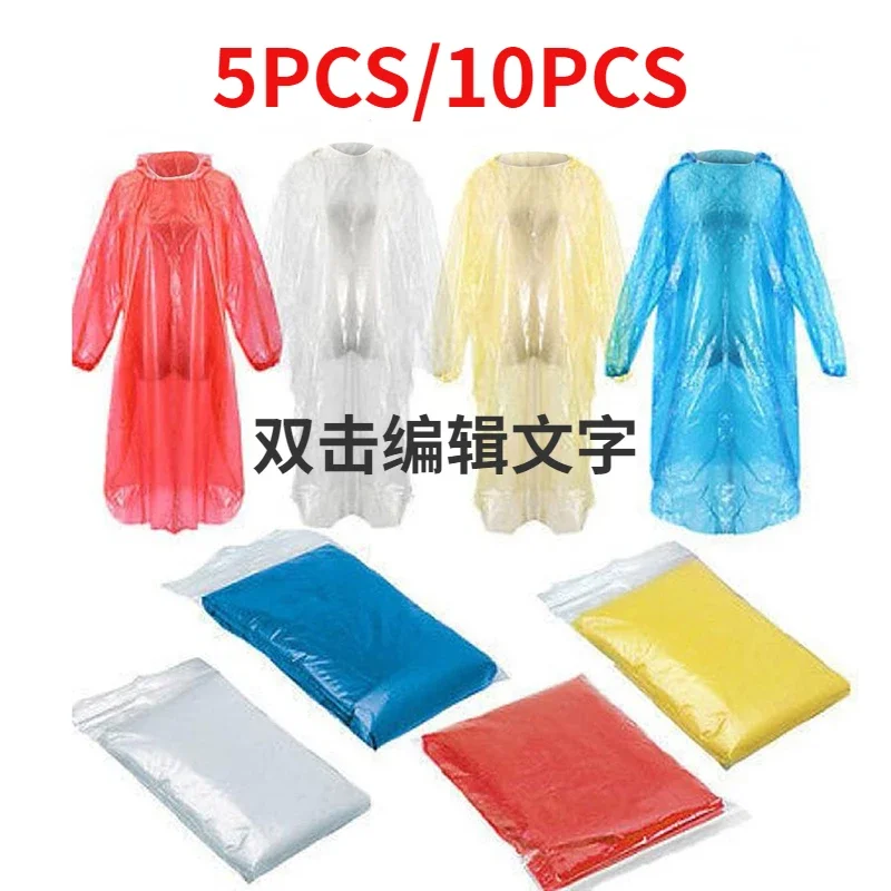Emergency Poncho Rain - 5/10PC Disposable Raincoat Adultchildren Waterproof Rain
