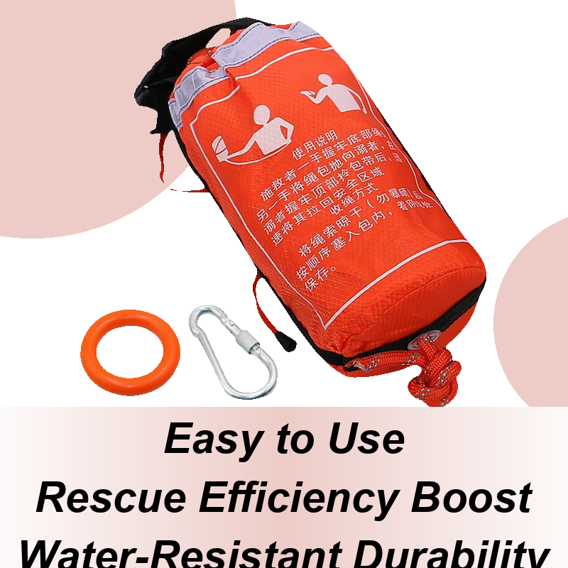 Rescue Rope Throw - Throwable Flotation Device Floating Throw Bag
