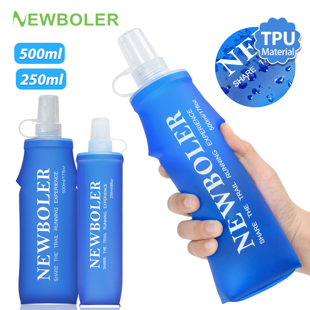 Water Bag Collapsible - NEWBOLER 250ml/500ml Outdoor Collapsible Silicone Bite