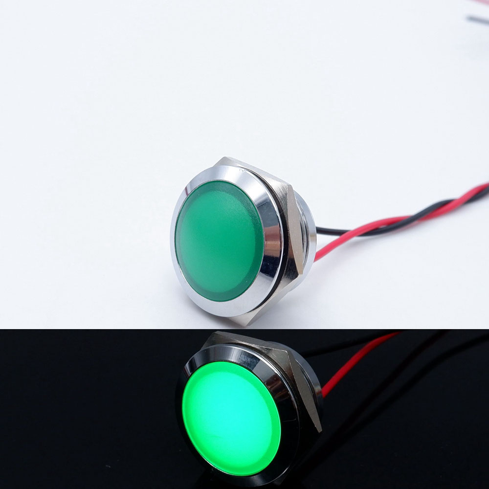 10pcs 12/16/19/22mm Metal LED  - Signal Panel Orange 评论和价格
