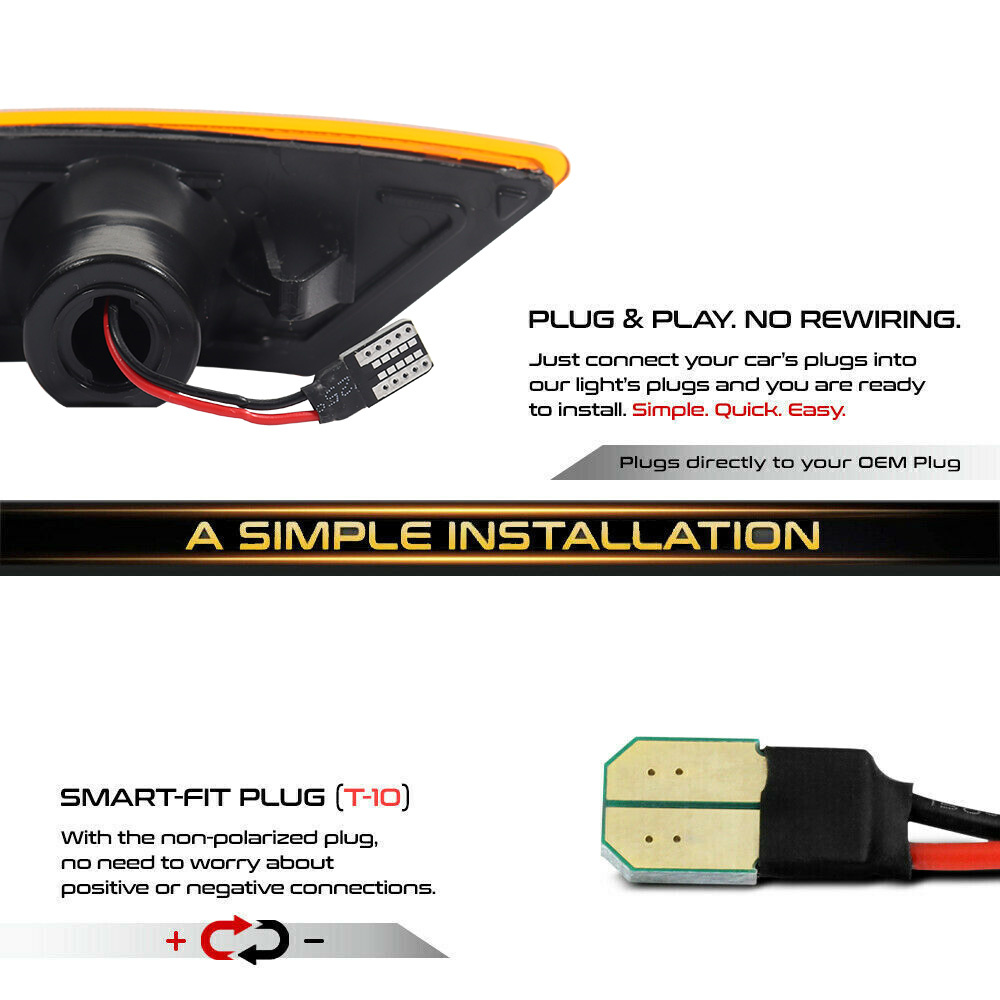 2PCS Car LED Front Side Marker - Signal Flare Kit 评论和价格