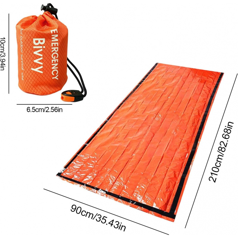 2 Pack Emergency Sleeping Bag, - Emergency Whistle Loud 评论和价格