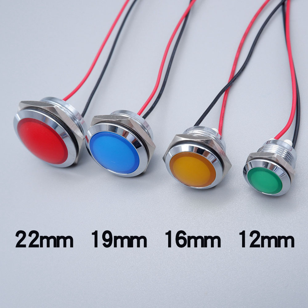 Metal LED Indicator Light 12mm - Signal Panel Orange 评论和价格