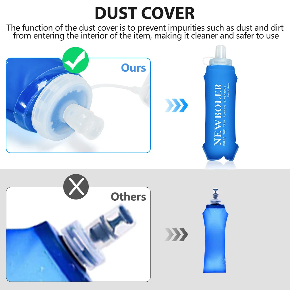 NEWBOLER 300/500ML Water Bottl - Water Bag Collapsible 评论和价格