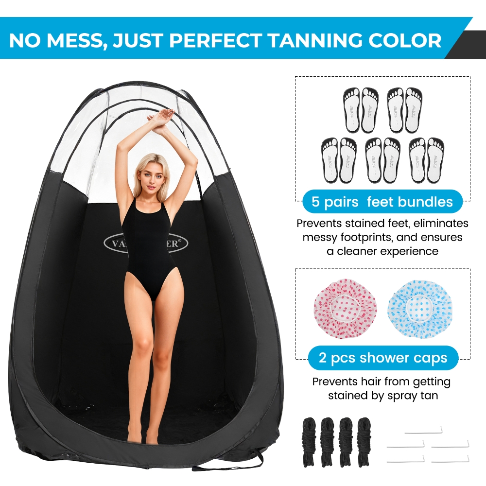 Black Spray Tanning Tent Porta - Emergency Mylar Tent 评论和价格