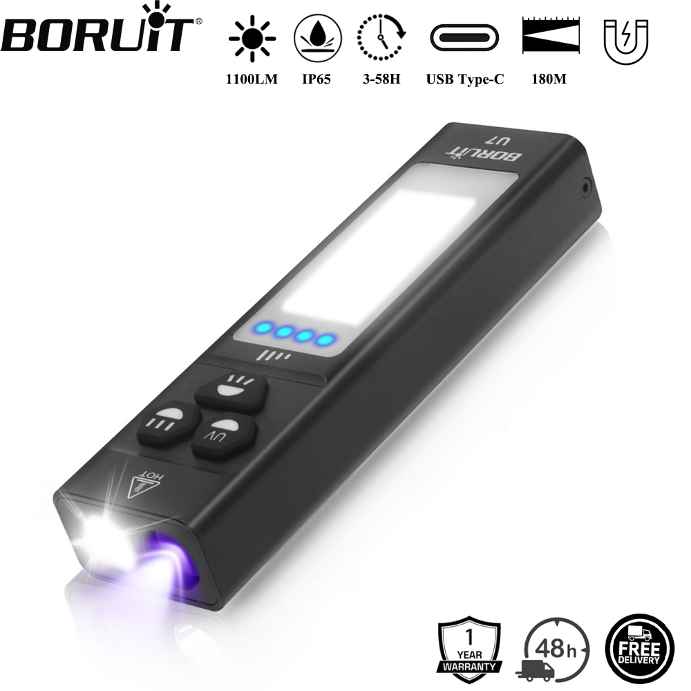 BORUiT U7 UV LED EDC Flashligh - Fishing Kit Compact 评论和价格