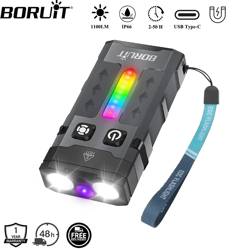 BORUiT EV20 1100LM EDC UV Keyc - Fishing Kit Compact 评论和价格