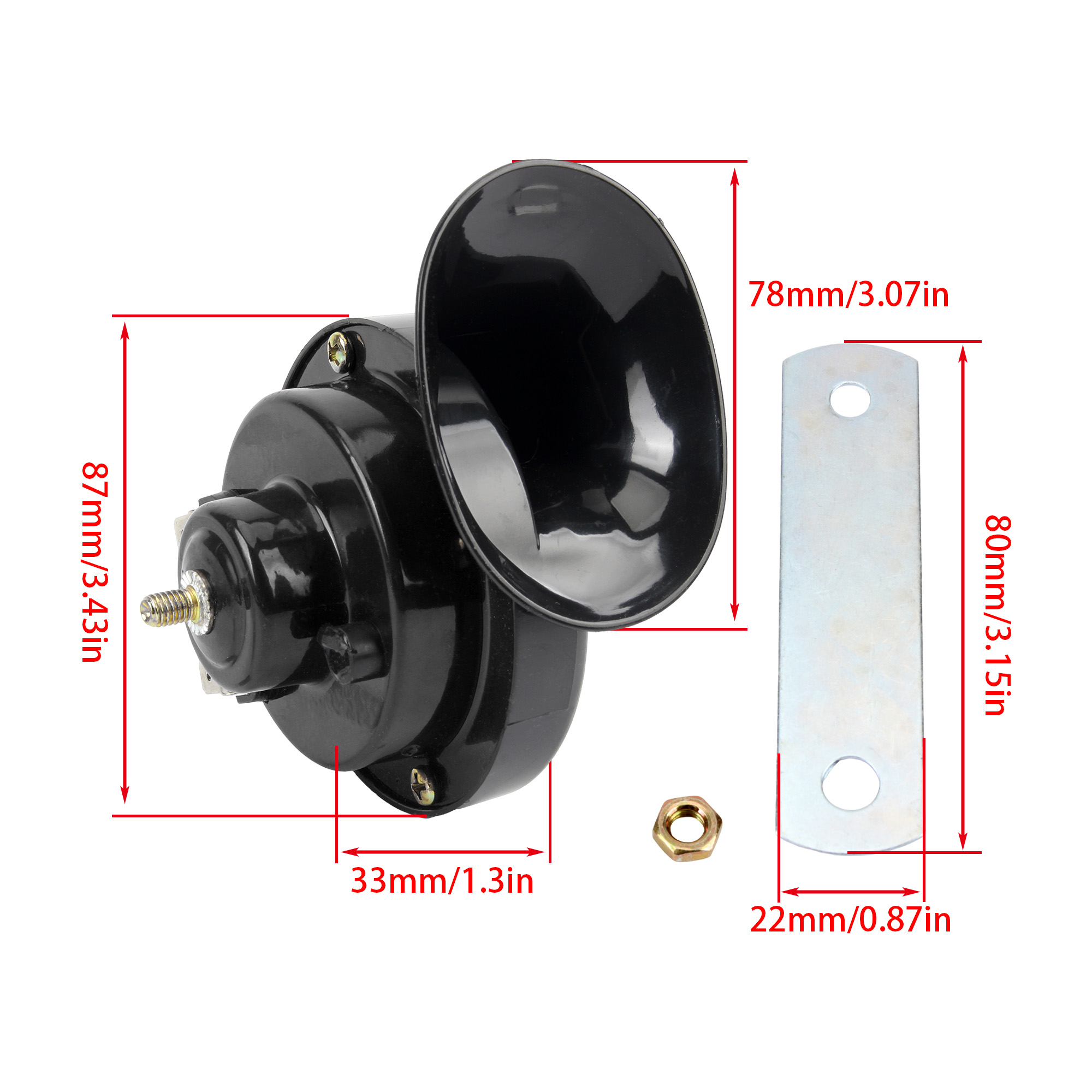 12V 24V Universal Trumpet Horn - Emergency Whistle Loud 评论和价格