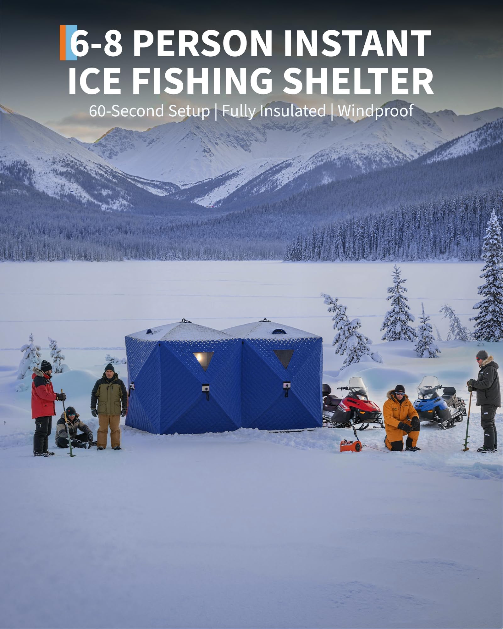Pop-Up Ice Fishing Tent Hub-St - Emergency Mylar Tent 评论和价格