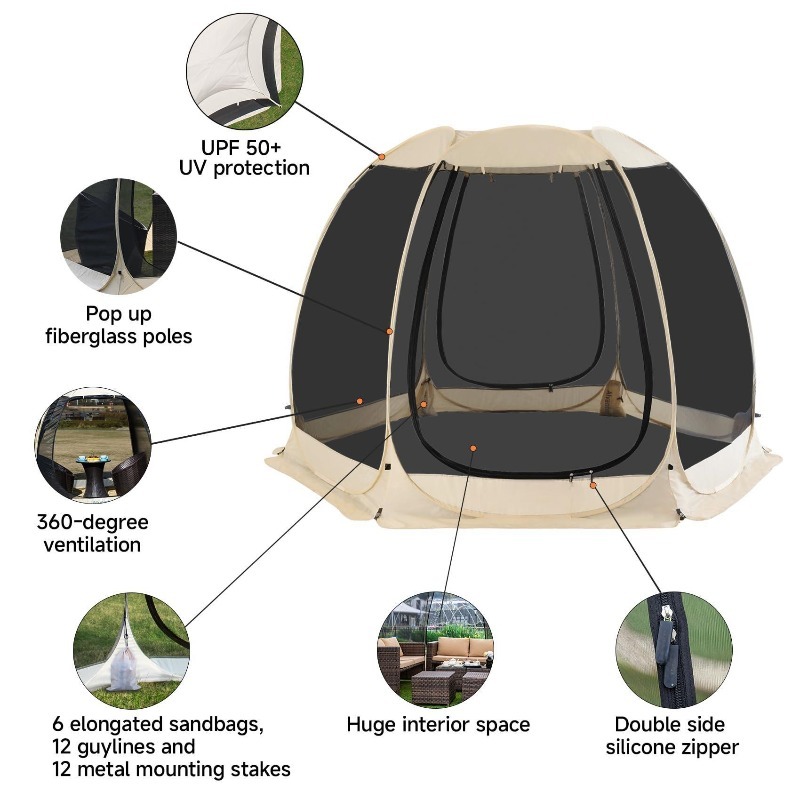 Hot Sale 6 Sided Mesh Screen P - Emergency Mylar Tent 评论和价格