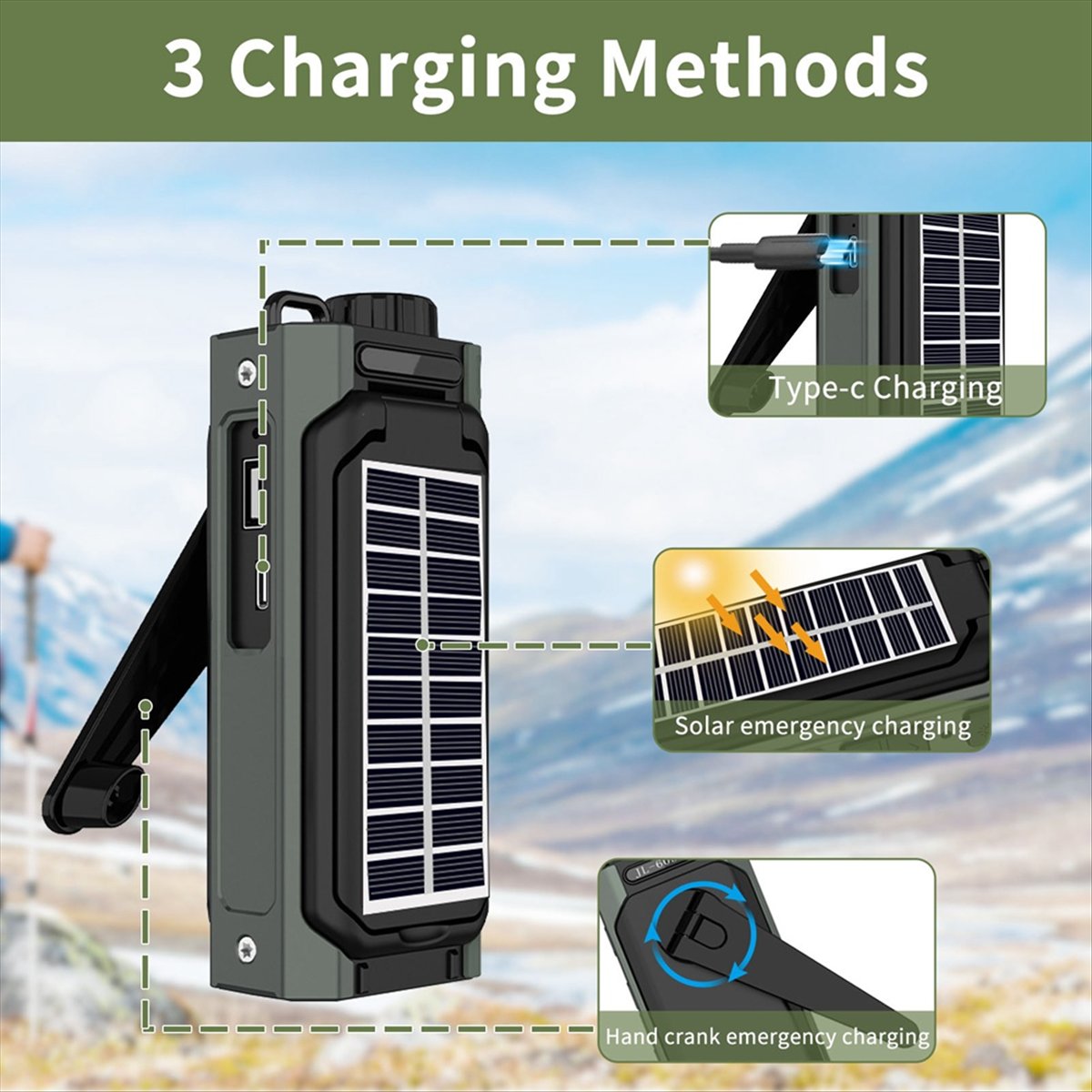 A26Z Portable Solar Radio, Eme - Solar Emergency Charger 评论和价格