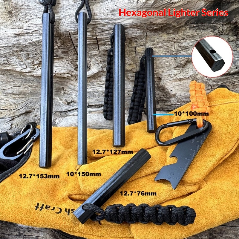 Hand Woven Rope Hexagonal Flin - Magnesium Fire Starter 评论和价格