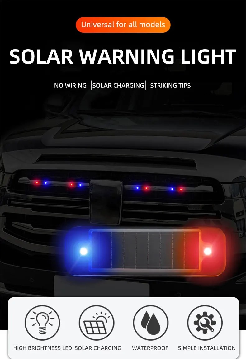 LED Solar Power Car Warning Li - Sos Light Strobe 评论和价格