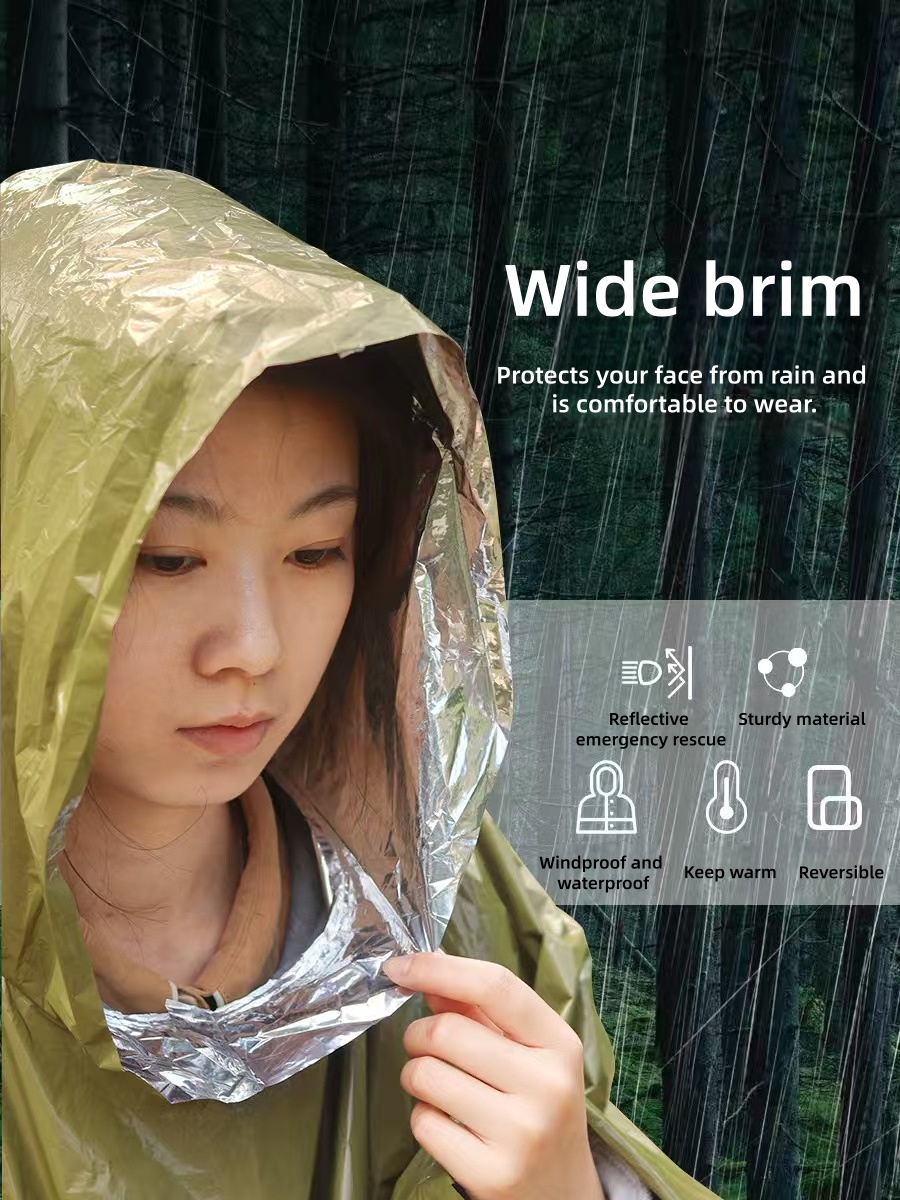 Outdoor Portable Emergency Rai - Survival Blanket Reflective 评论和价格