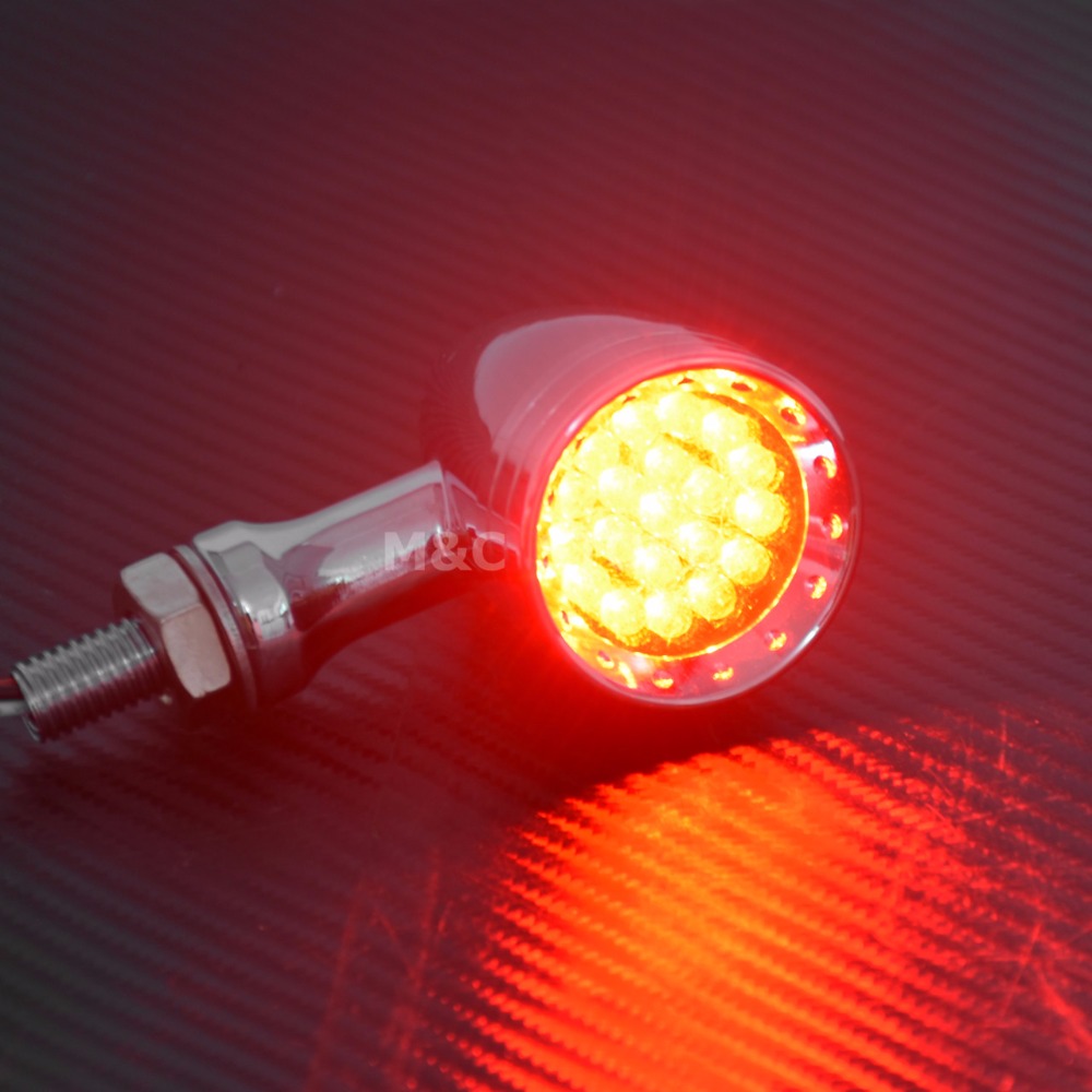 Motorcycle LED Turn Signal Bul - Signal Panel Orange 评论和价格