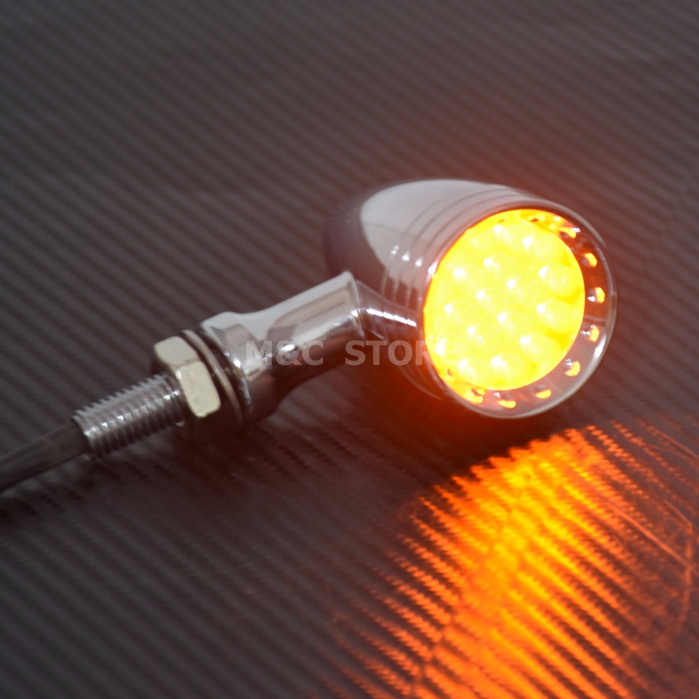 Motorcycle LED Turn Signal Bul - Signal Panel Orange 评论和价格