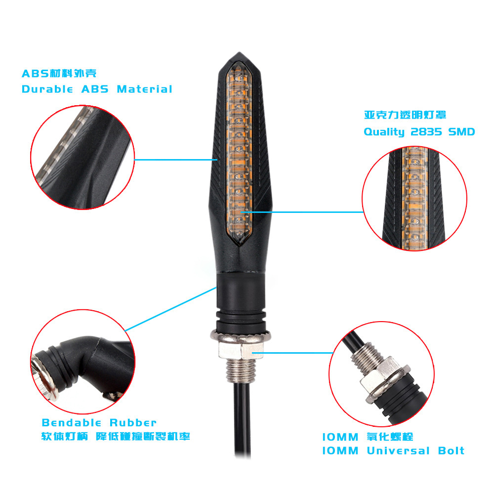 4PCS 12V Motorcycle LED Turn S - Sos Light Strobe 评论和价格