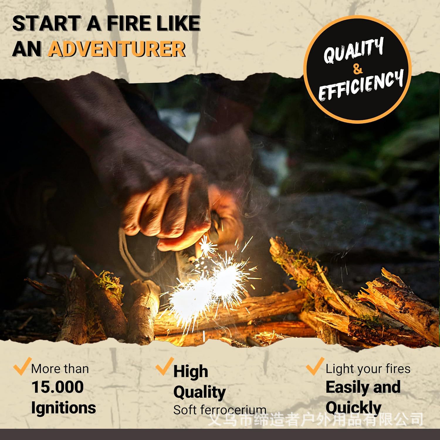 Portable Outdoor Flint and Ste - Magnesium Fire Starter 评论和价格