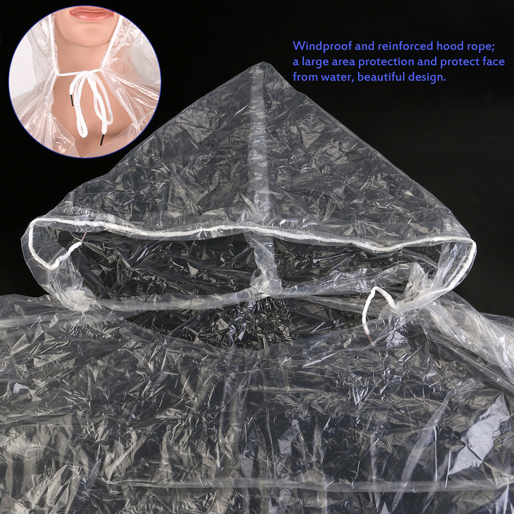 10Pcs Adult Disposable Raincoa - Emergency Poncho Rain 评论和价格