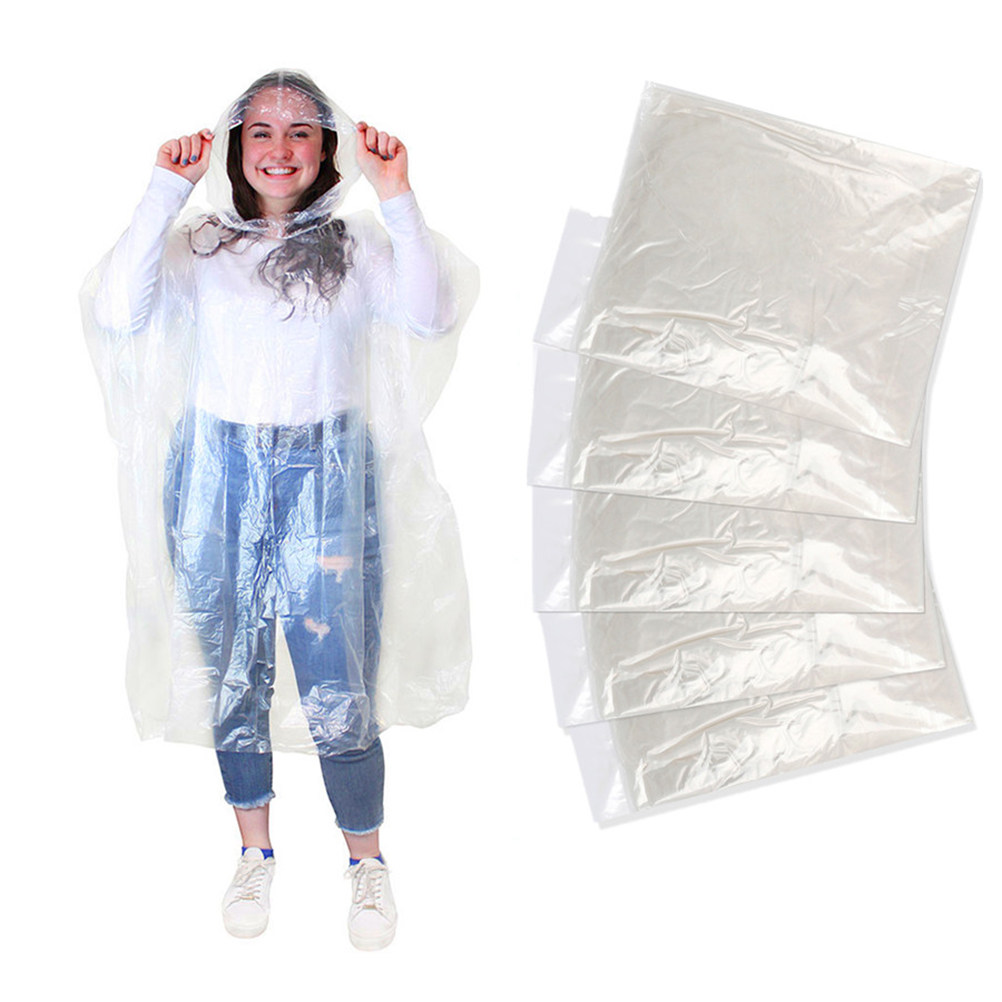 10Pcs Adult Disposable Raincoa - Emergency Poncho Rain 评论和价格