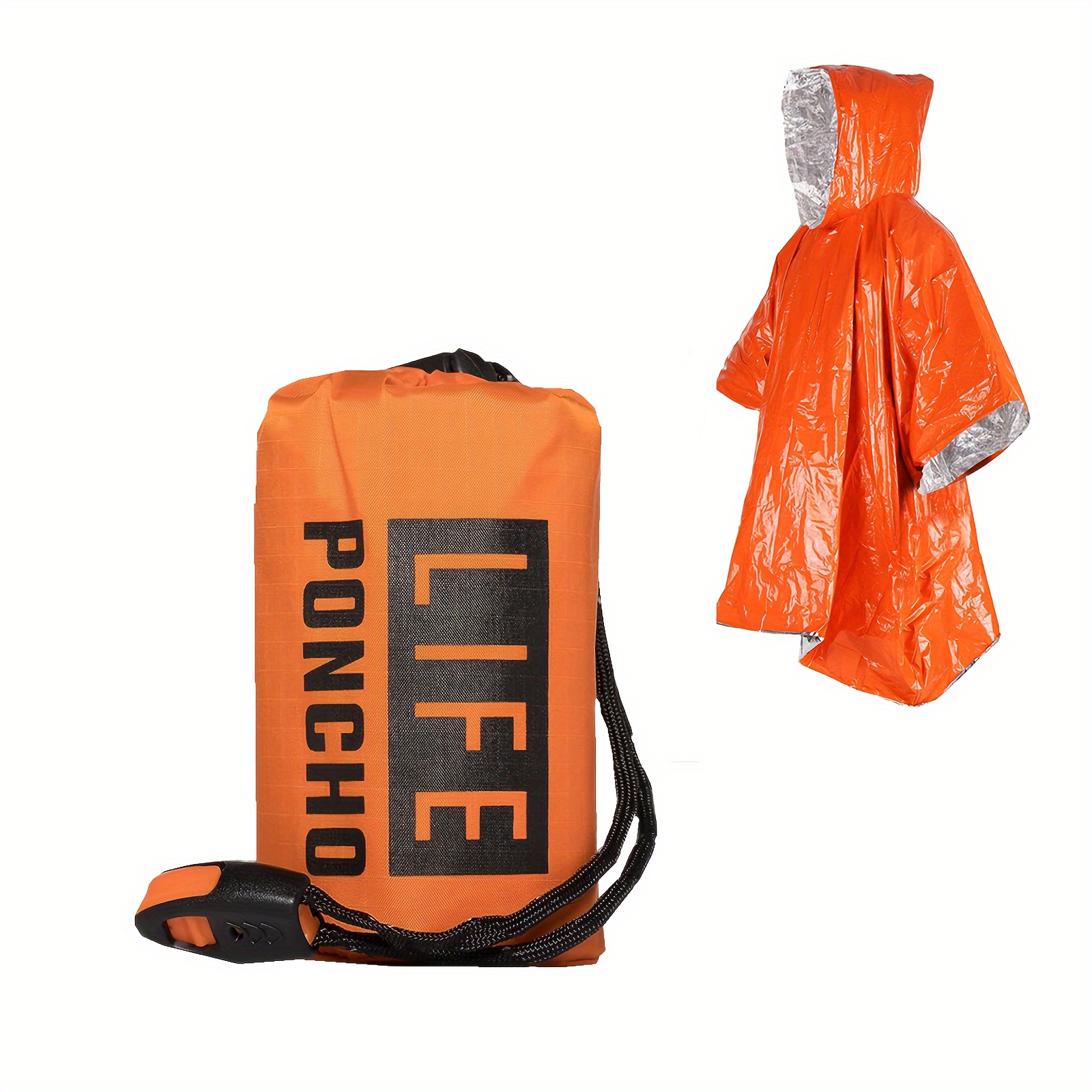 Emergency Survival Rain Poncho - Survival Blanket Reflective 评论和价格