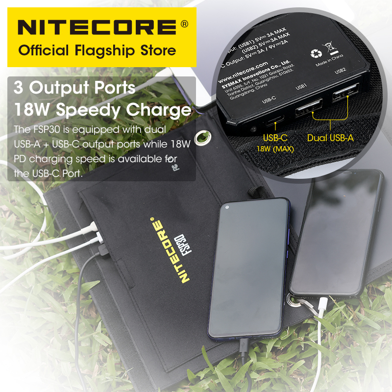 NITECORE FSP30 30W Portable So - Solar Emergency Charger 评论和价格