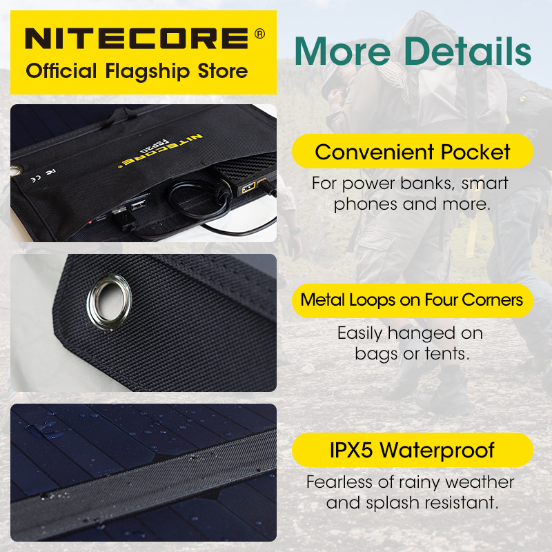 NITECORE FSP30 30W Portable So - Solar Emergency Charger 评论和价格