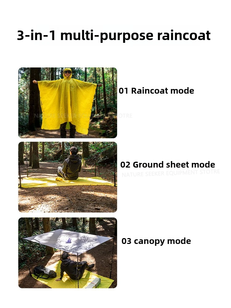 15D/210T Raincoat Waterproof R - Emergency Poncho Rain 评论和价格